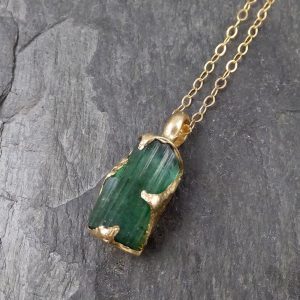 Gold Pendant with Gemstone